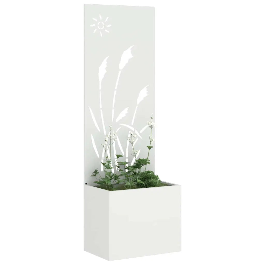 Schermo per privacy in giardino Traforo Bianco 50 x 150 cm CFW9187156