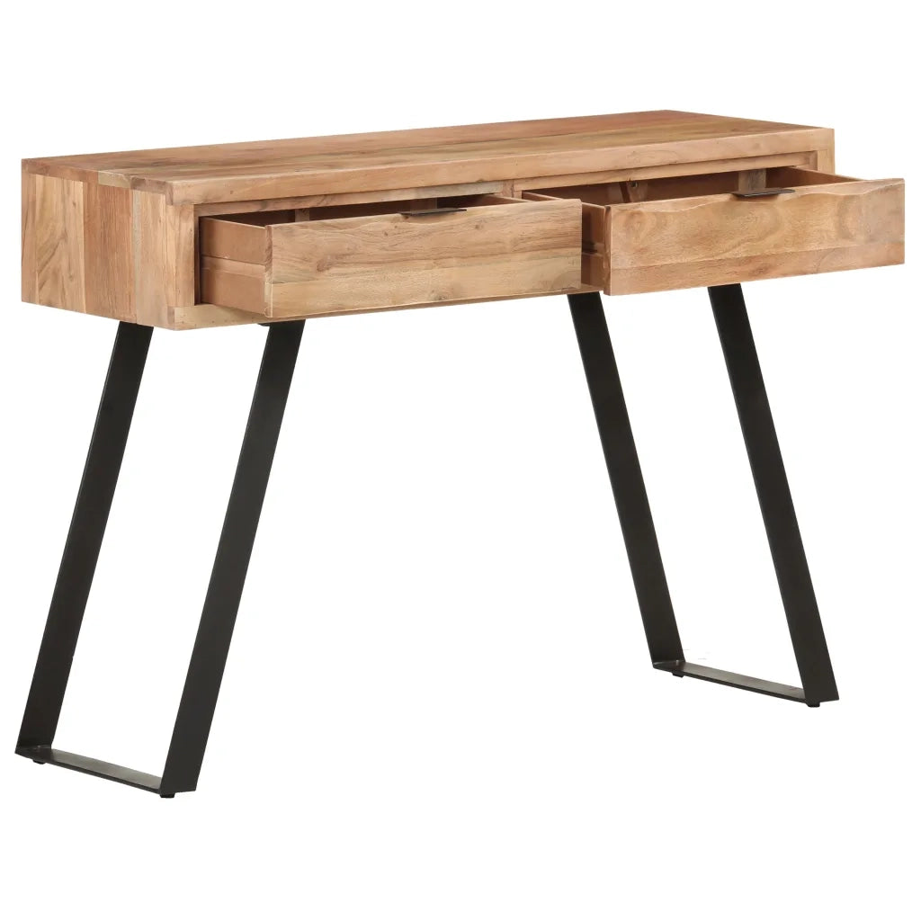 Tavolo Consolle | Tavolo d'Ingresso 100x35x76cm in Massello d'Acacia con Bordi Vivi