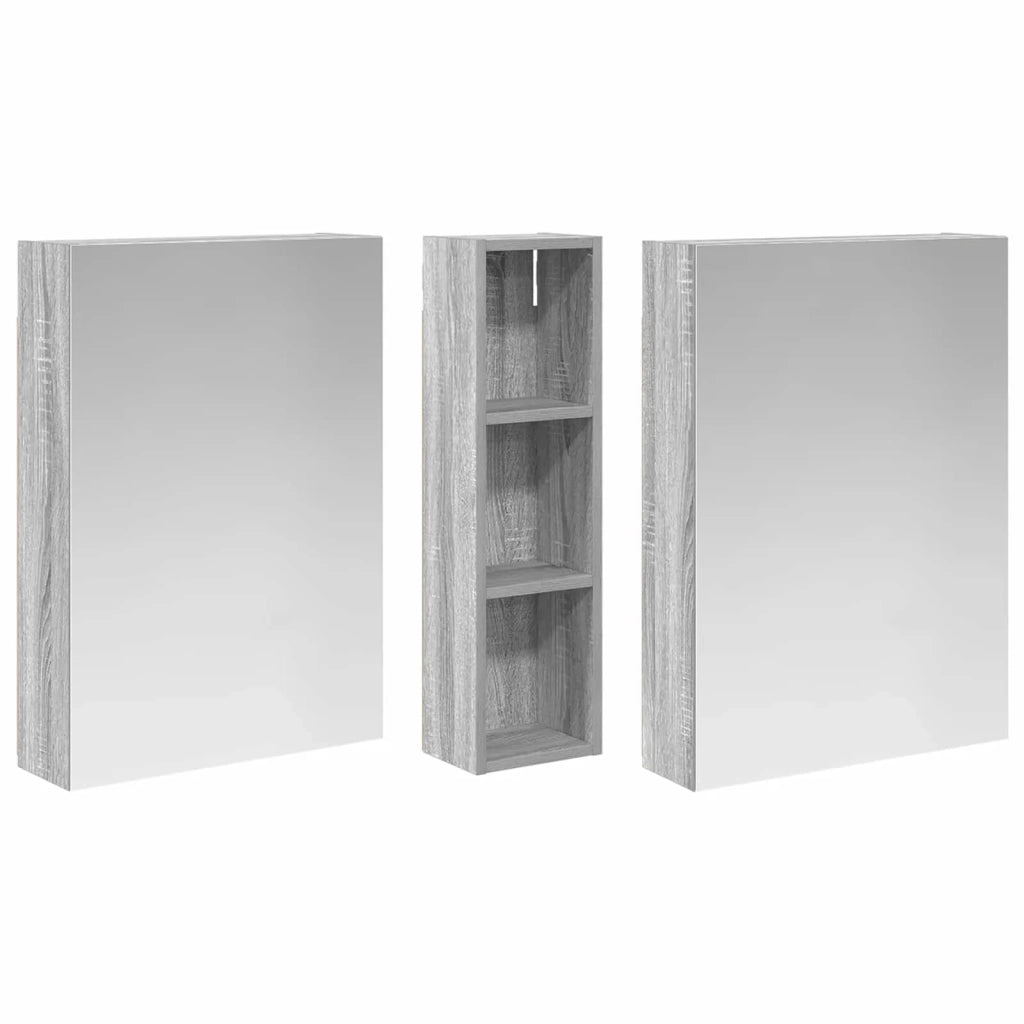 Set di Armadi da Bagno con lo scaffale 3 pcs 120 x 14,5 x 70 cm 3403749