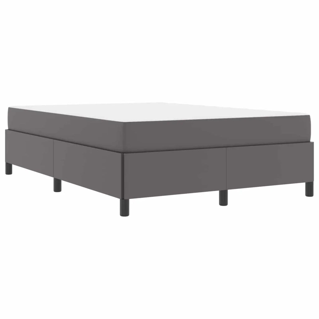 Struttura del letto con materasso Grigio 140 x 190 cm Tessuto