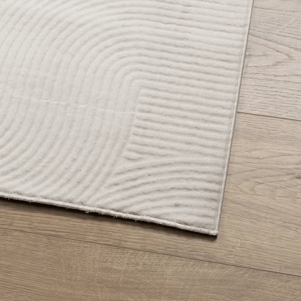 Tappeto IZA a Pelo Corto Aspetto Scandinavo Crema 240x340 cm 375444