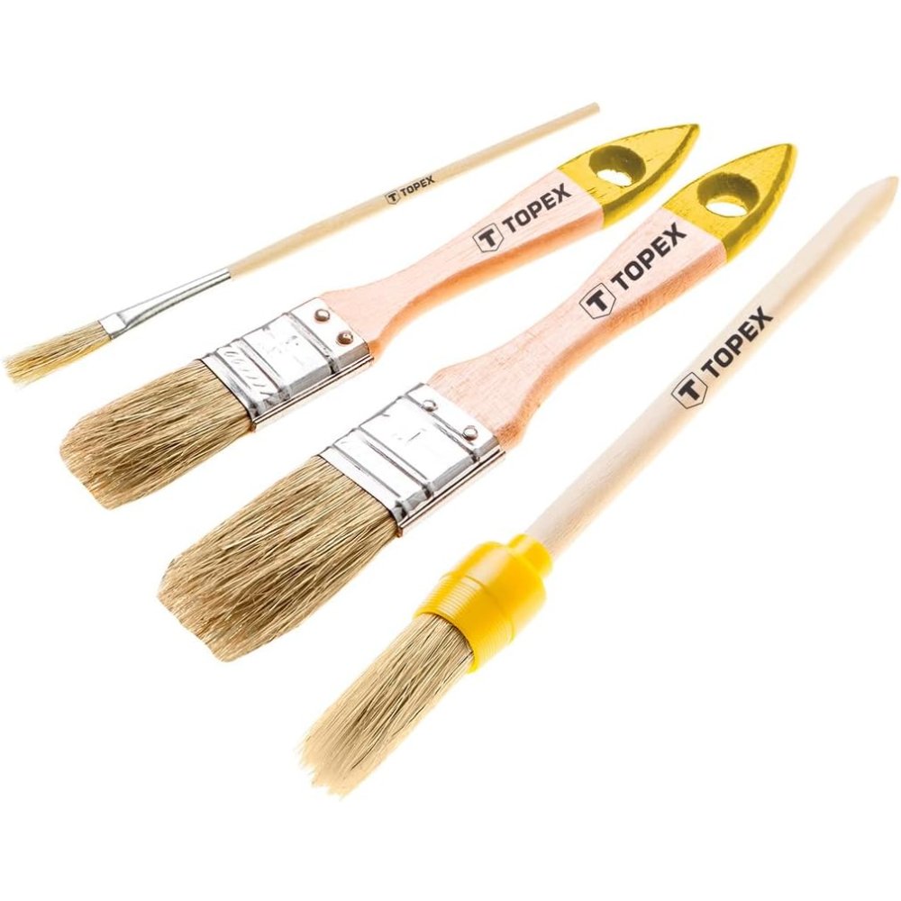 Topex 20b817 set di penneli con n vello naturale, 4 pz