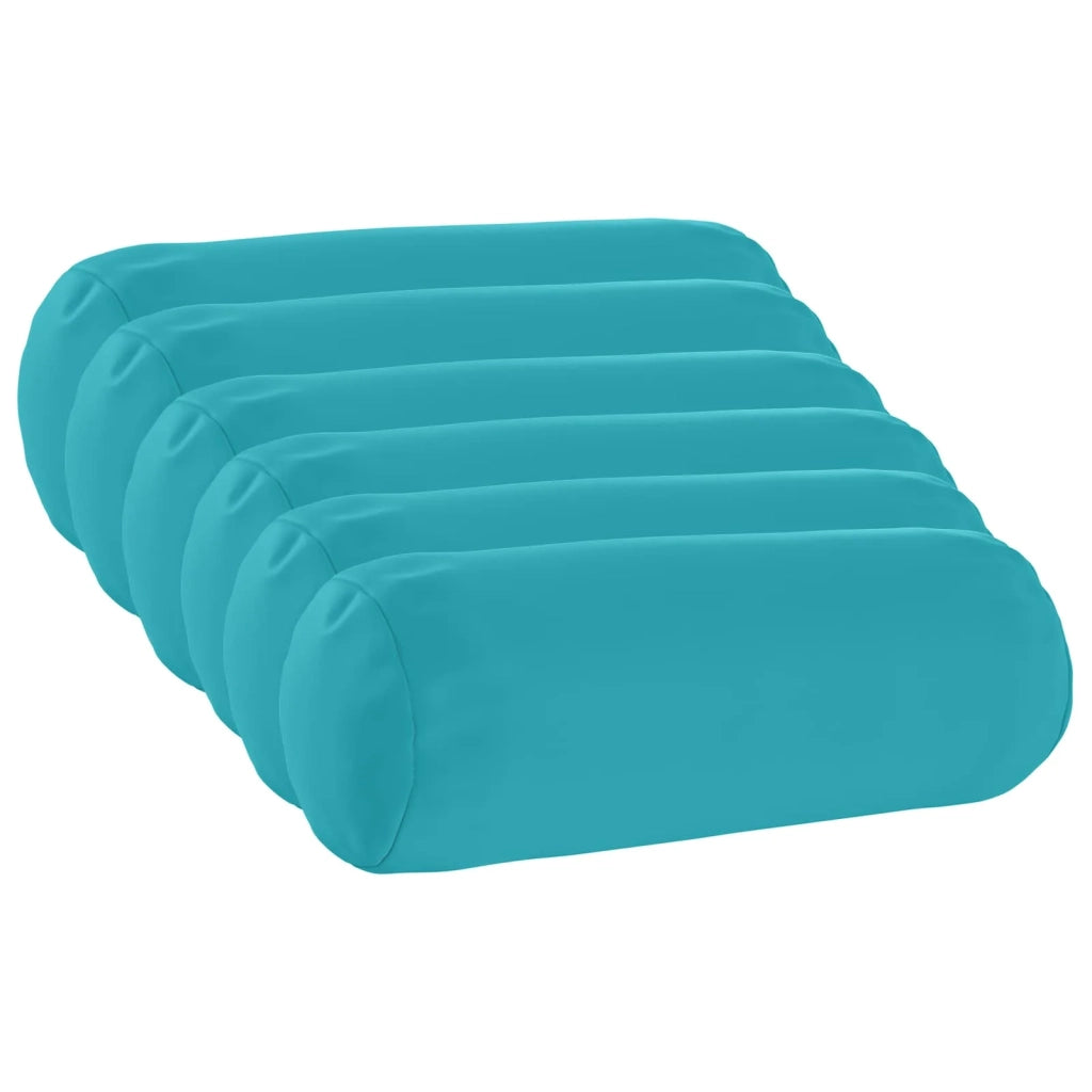 Federa 6 pcs HEERLEN Turchese Ø 15 x 40 cm Poliestere 923342