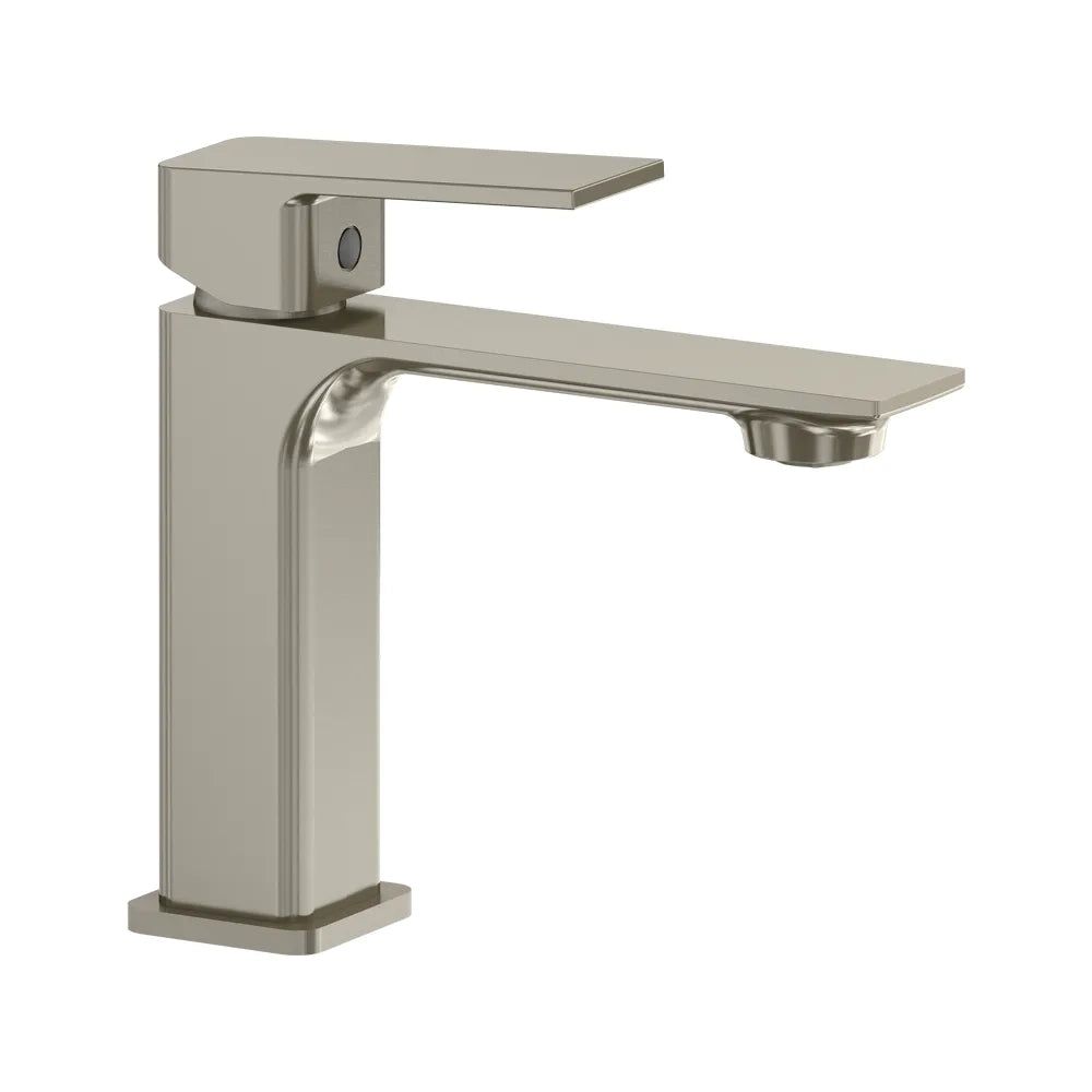 Miscelatore lavabo senza scarico slim nickel spazzolato | Ingrid