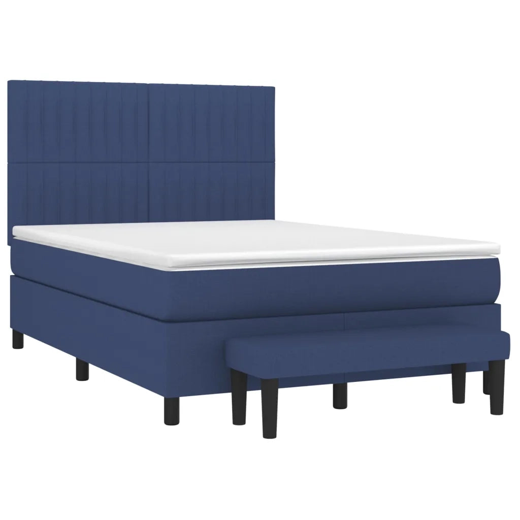 Giroletto a Molle con Materasso Blu 140x200 cm in Tessuto cod mxl 62478