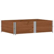 Vassoio per fioriera aiuola rialzata piante fiori terrazza giardino 150 x 100 cm legno massello di pino marrone 02_0037420
