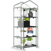 Serra da giardino 4 ripiani con telo PVC ¨C zephmum ¨C 70x50x160 cm