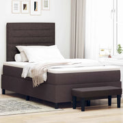Letto a molle con testiera Marrone Scuro 120 x 200 cm Tessuto 3343984