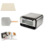 G3 Ferrari G10204 Pizza Pro 2 Minuti Forno Pizza Elettrico 1850W 450°C 6 Programmi Pietra Refrattaria 32x32 cm Pareti Fredde colore Grigio