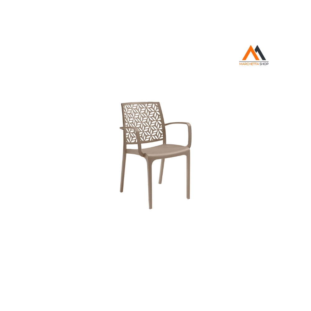 SEDIA IN POLIPROPILENE 'NINFA ARMCHAIR' taupe