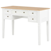 Scrivania per computer/tavolo da lavoro/mobile in legno bianco 109,5 cm 0502114