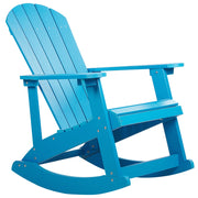Sedia a dondolo tradizionale da giardino blu stile classico tradizionale