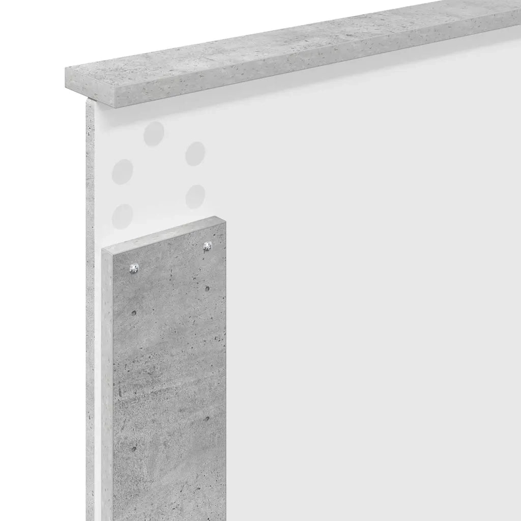 Testiera-Testata-Testiera Decorativa Grigio cemento 75 cm Legno multistrato 950876