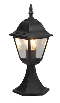 Lampada Palo da Esterno Attacco E27 in Alluminio Nero Opaco