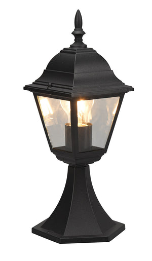 Lampada Palo da Esterno Attacco E27 in Alluminio Nero Opaco