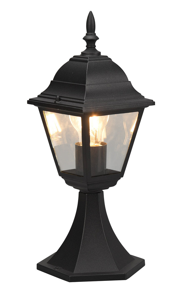 Lampada Palo da Esterno Attacco E27 in Alluminio Nero Opaco