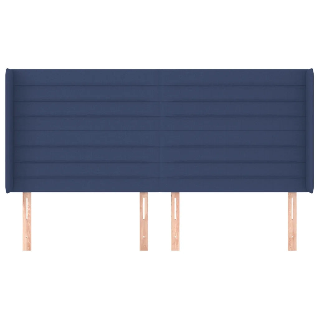 Testiera ad Orecchio Blu 183x16x118/128 cm in Tessuto