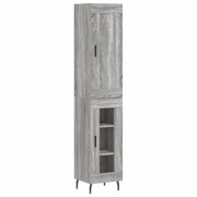 Credenza | Madia | Buffet da pranzo | Armadio da pranzo Grigio Sonoma 34,5x34x180 cm in Legno Multistrato