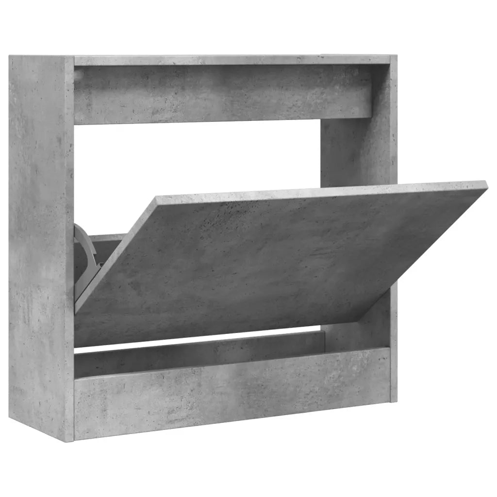 Scarpiera Grigio Cemento 60x21x57 cm in Legno Multistratocod mxl 110786