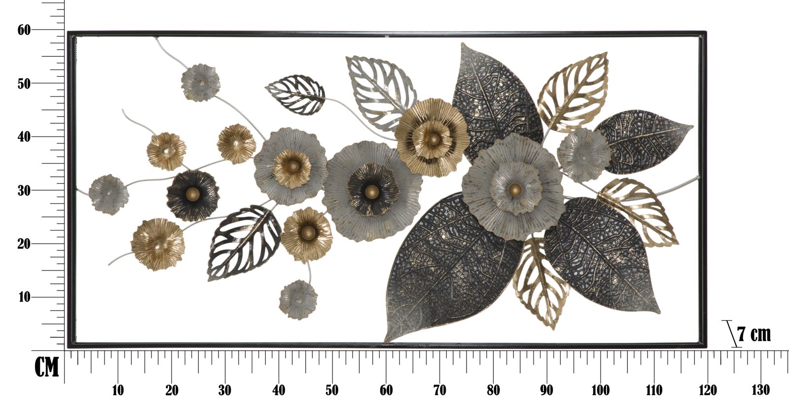 Pannello Frame Plus 120x7x59 cm in Ferro Multicolor