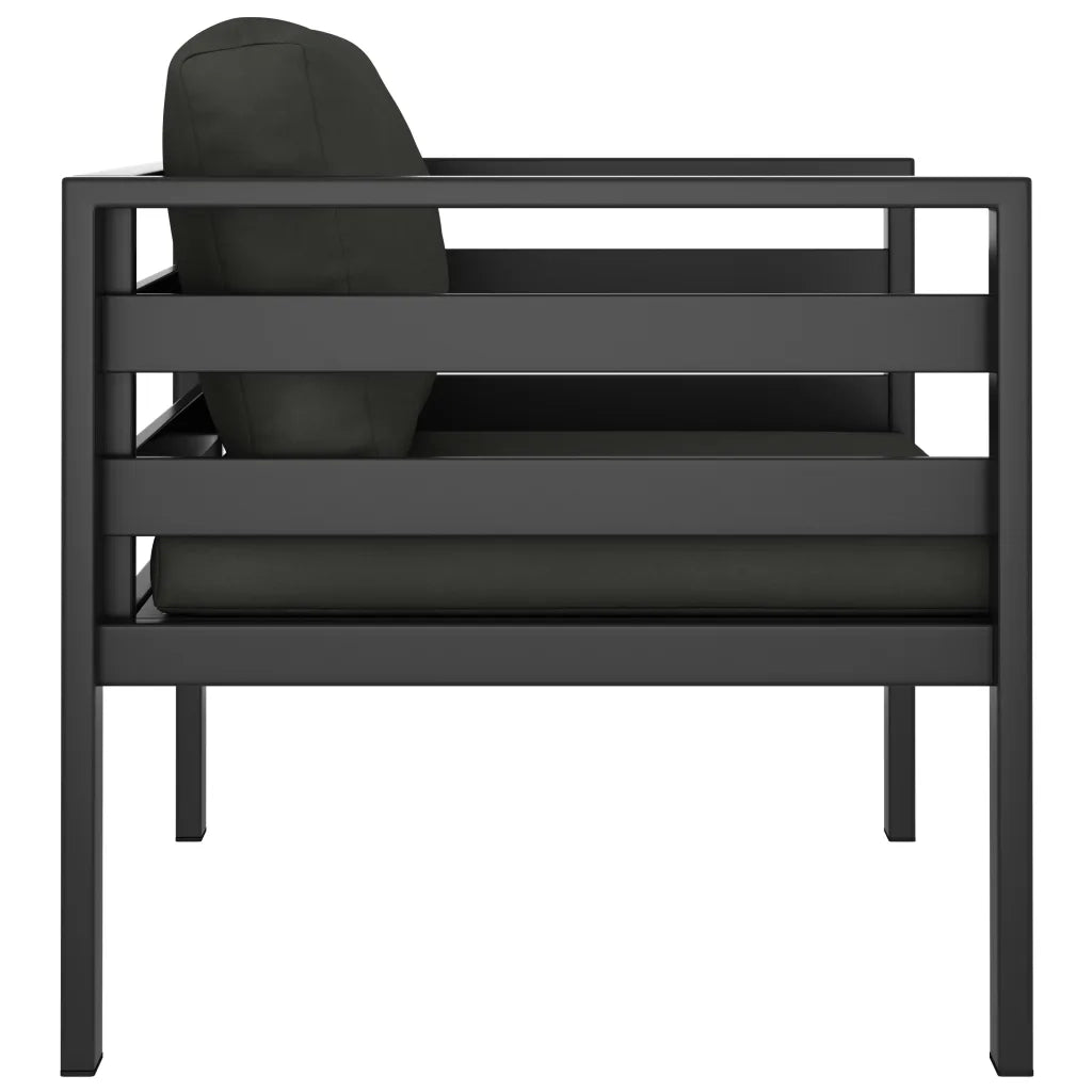 Divani Singoli 2 pz con Cuscini in Alluminio Antracite 318313