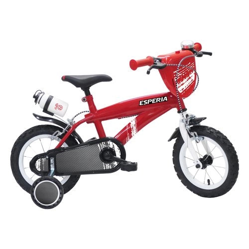 Bicicletta esperia 23568 bimbo flash con rotelle e accessori rosso