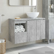 Set di mobili per il bagno 2 pz Grigio Cemento 3404027