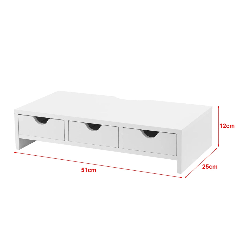 Supporto per monitor in MDF 12 x 51 x 25 cm bianco 03_0008225