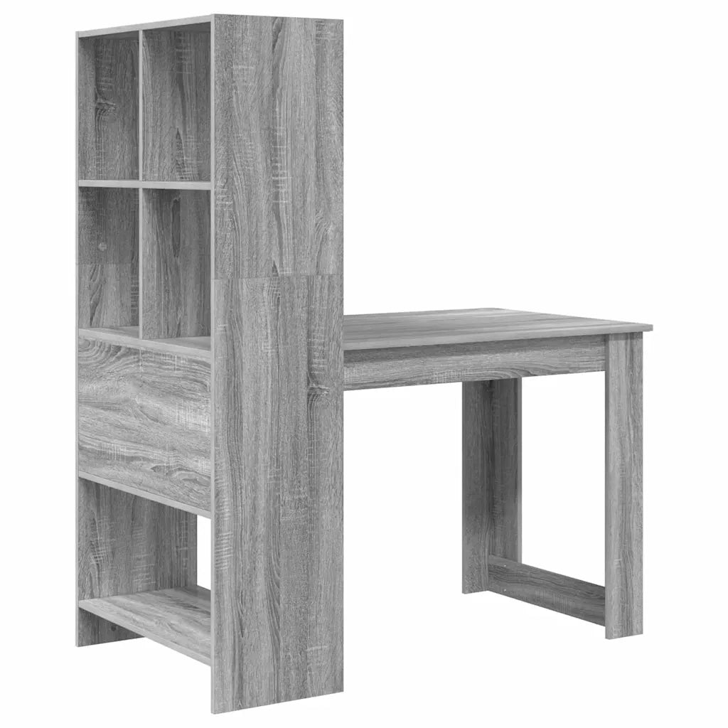 vidaXL Scrivania Grigio Sonoma 122 x 67 x 145 cm Legno multistrato