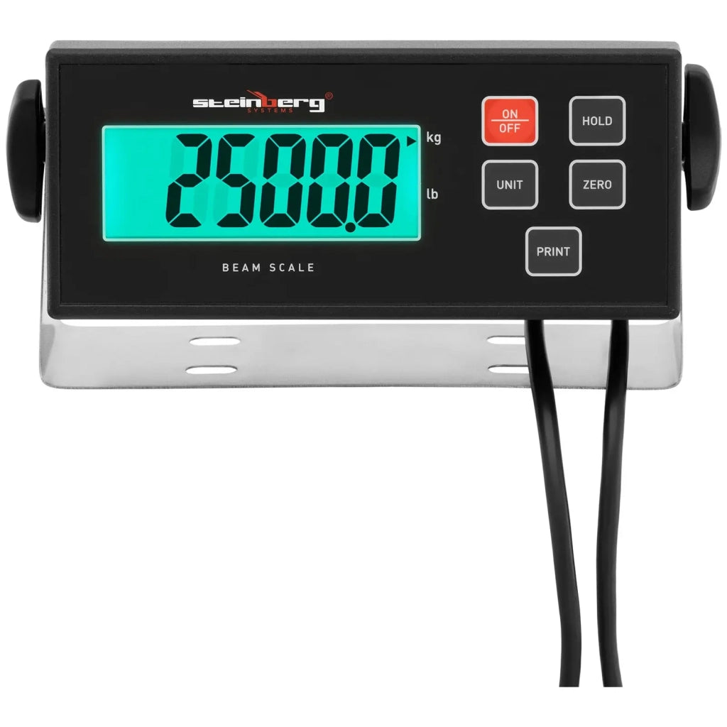Barre di pesatura 2500 kg / 0,5 kg 100 x 10 cm con schermo LCD esterno acciaio al carbonio alluminio pressofuso nero 14_0008412
