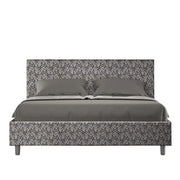 Letto matrimoniale senza rete imbottito 160x210 tessuto Era 9 blu Adele