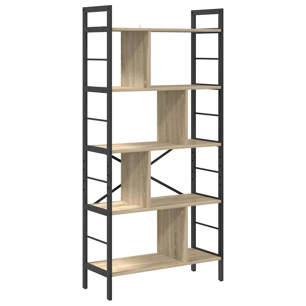 Libreria-Scaffale per Libri-Mobile di Stoccaggio Rovere Sonoma 75 x 30 x 156 cm Legno multistrato