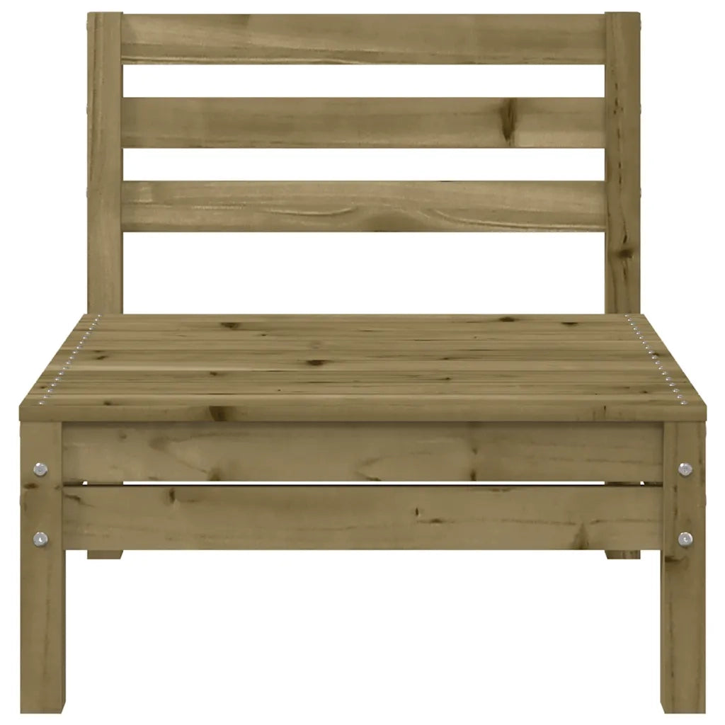 Divano da esterno-Divano da Giardino a 3 Sedute in Legno Impregnato di Pino 614785