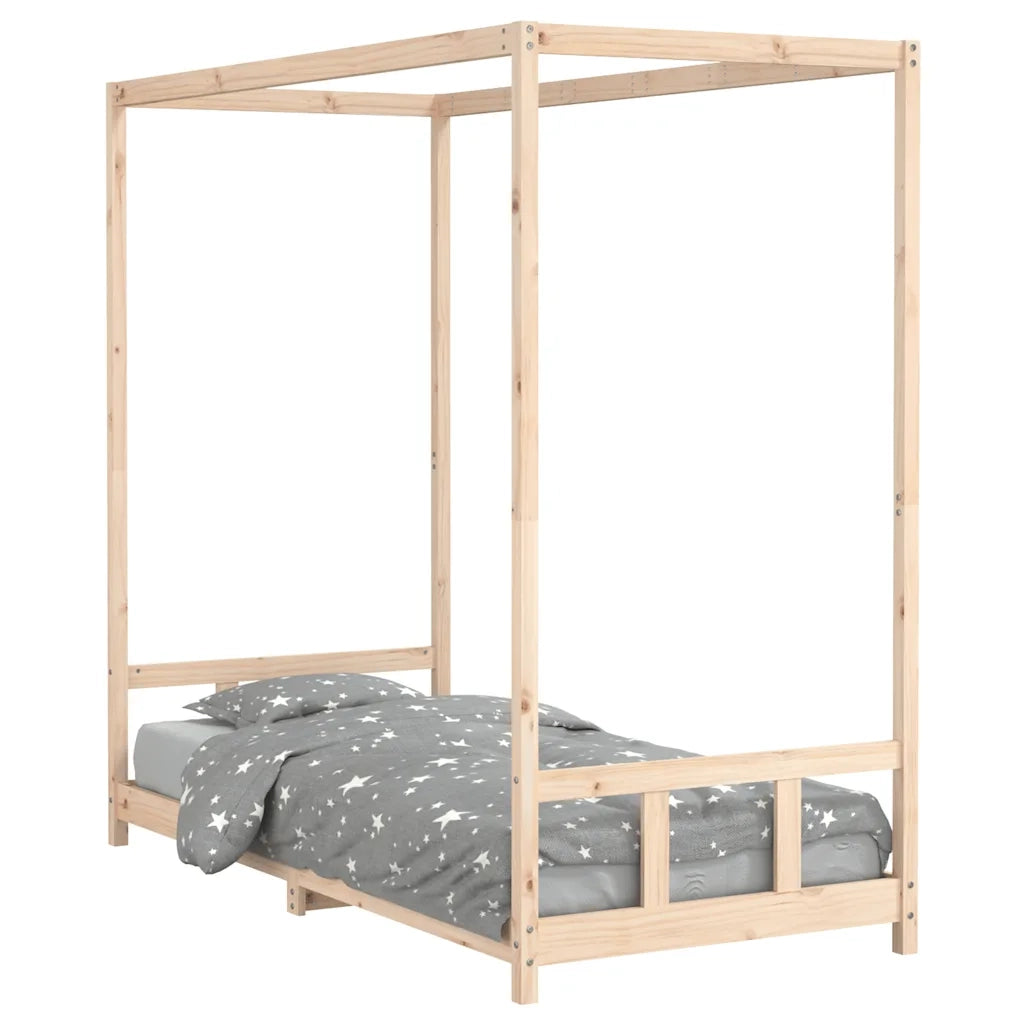 Giroletto per Bambini-Struttura Letto Bambini 90x200 cm in Legno Massello di Pino 590081