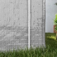 Capannone da Giardino 2 x 2 x 2 m, Rimessa per Biciclette da Esterno con Telaio in Acciaio Zincato, Impermeabile e Resistente ai Raggi UV, Grigio