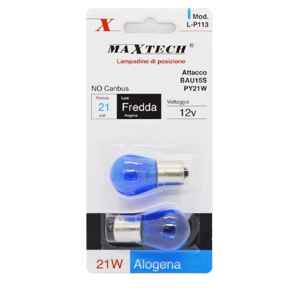 Trade Shop - Lampadine Posizione Auto Bau15s Py21w 12 V Luce Fredda Alogena No Canbus L-p113 -