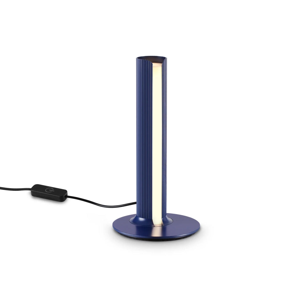 Lampada Da Tavolo Collezione DORICA LED 8W Luce Calda Blu Ideal Lux