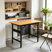 Banco da lavoro pieghevole in MDF e metallo 100x60x75,5 cm