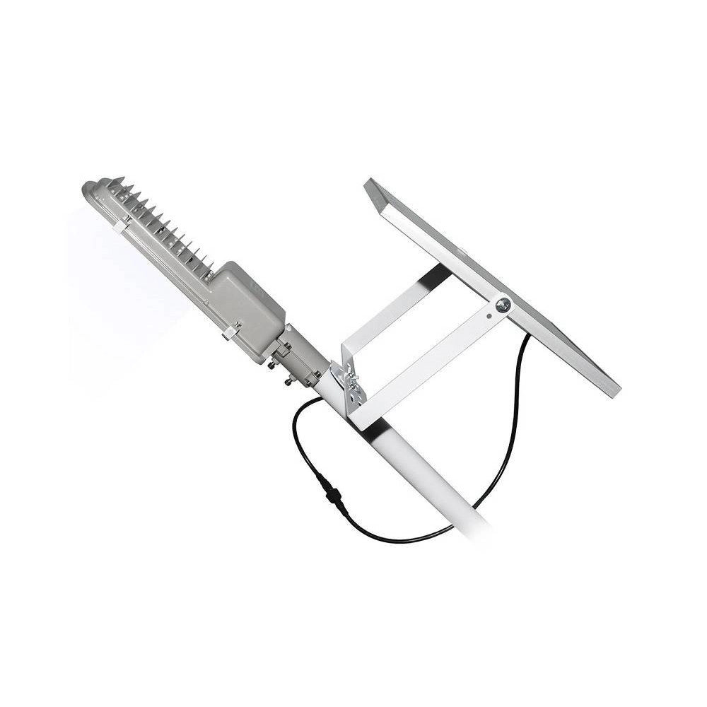 Trade Shop - Faro Led Lampione Stradale 100w Luce Fredda Con Pannello Solare E Staffa Fb6100 -