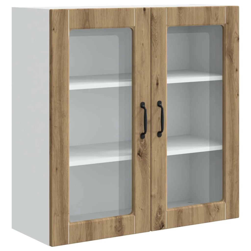 Mobile da cucina moderno a parete con vano contenitore interno 80 x 31 x 80 cm finitura rovere ingegnerizzato realizzato artigianalmente 02_0054417