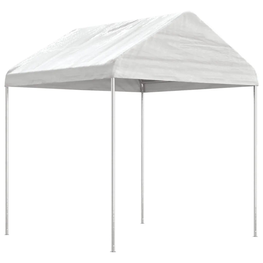 Gazebo con Tetto Bianco 8,92x2,28x2,69 m in Polietilene 3155504