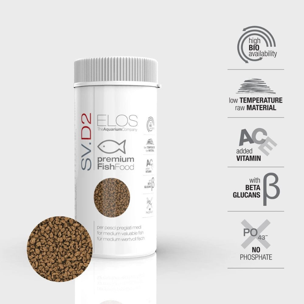 Elos SVD2 - Alimento in Granuli Specifico per Discus e Ciclidi Sud Americani - 100ml peso 40gr