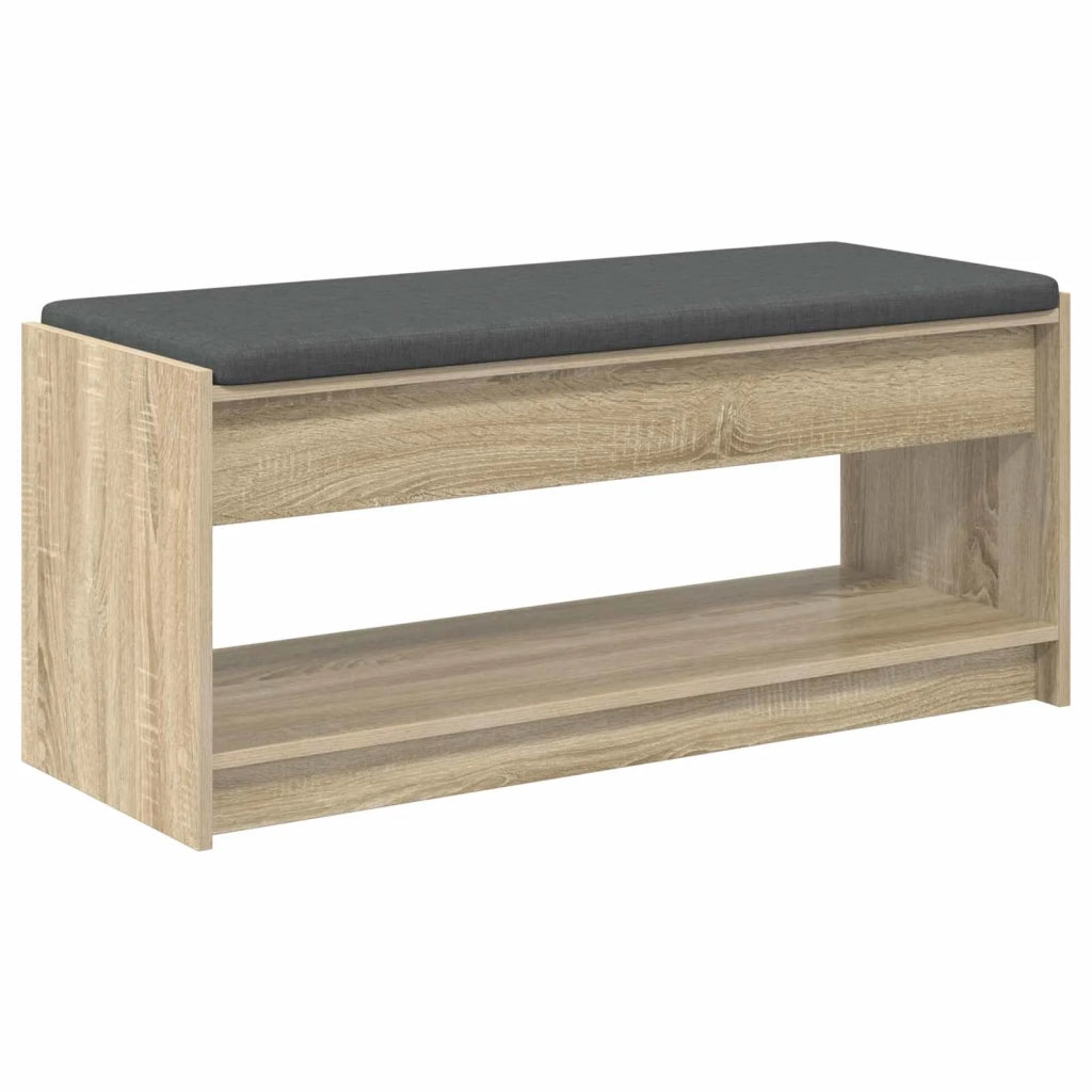 Panca per ingresso con cuscino Rovere Sonoma 103 x 38 x 45 cm