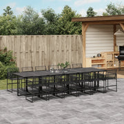 Set da Pranzo da Giardino 13pz Nero in Polyrattan 3295037