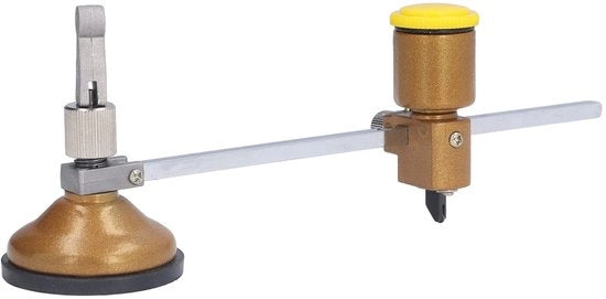 Taglierino per vetro professionale - Circoscrittore per vetro adattabile - Morsetto - Scala precisa - Rabbocco di olio automatico - Impugnatura facile da utilizzare
