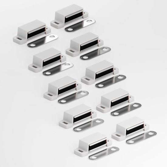 - Set di 10 chiusure magnetiche per mobili
- Codice prodotto: 123456
- Modello: M-1010
- Materiale: Acciaio inossidabile
- Dimensioni: 10 x 5 cm
- Peso: 200 g
- Caratteristiche: Magnetico, facile da installare, resistente all'usura