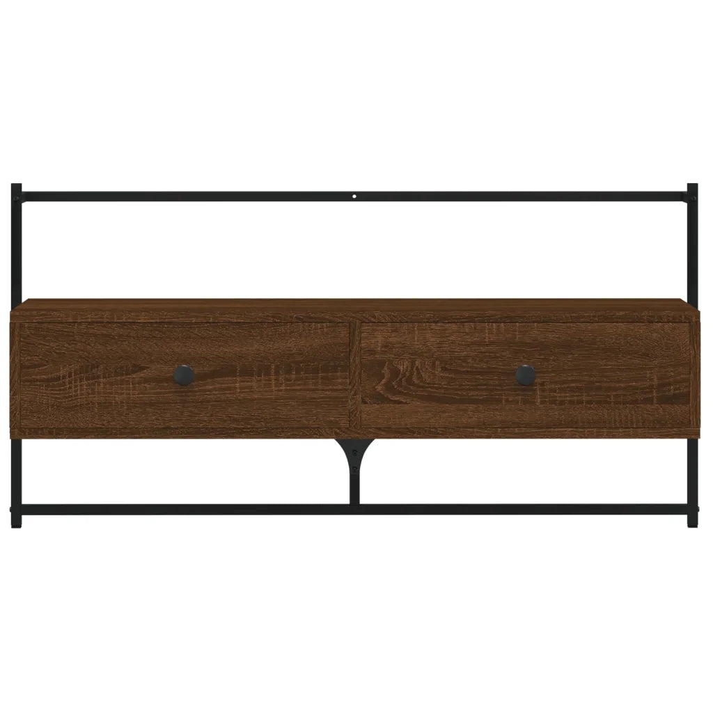 Mobile TV a Muro Rovere Marrone 100,5x30x51cm Legno Multistrato 833462