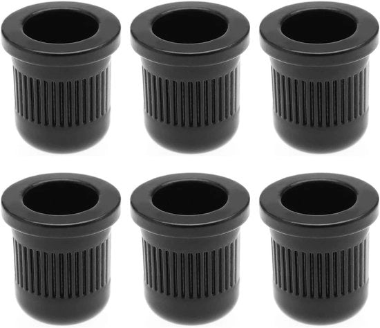 Ferrule di Montaggio in Metallo (6 pezzi) per Chitarra Elettrica e Basso - Accessori per Strumenti Musicali - Nero