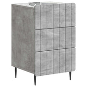 Comodino | Armadio da Notte | Mobiletto da notte con cassetto Grigio Cemento 43x 41 x 68 cm