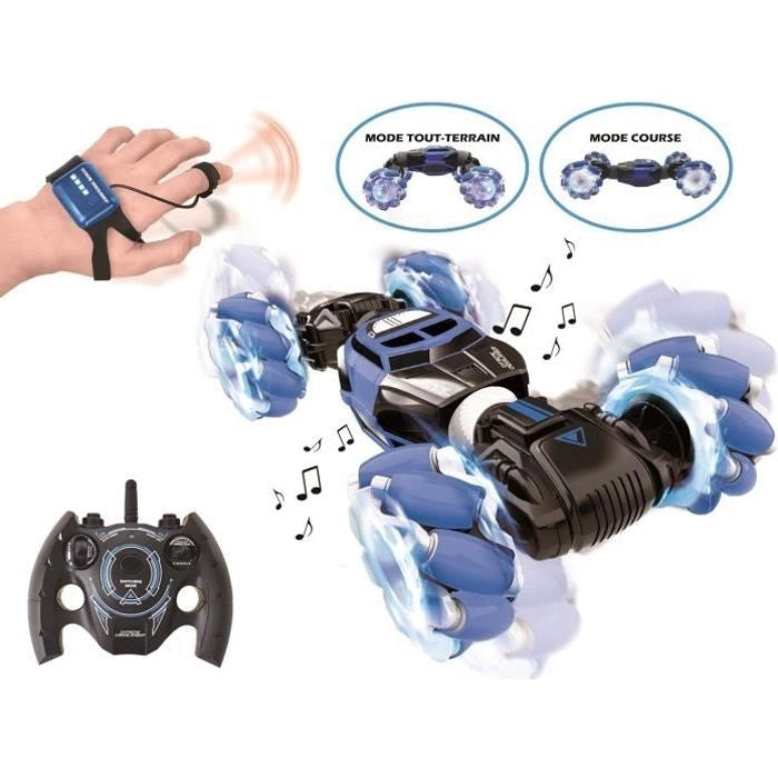 EXTREME CROSSLANDER Auto radiocomandata fuoristrada leggera e sonora con telecomando e braccialetto di controllo - LEXIBOOK